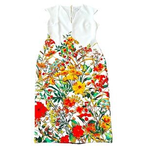 NWT New York & Company Floral-Print, V-Neck, Sleeveless Sheath Dress. 🔥🔥🔥